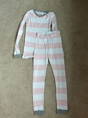 Burt’s Bees Pink & White Stripe Pajama Set, 7